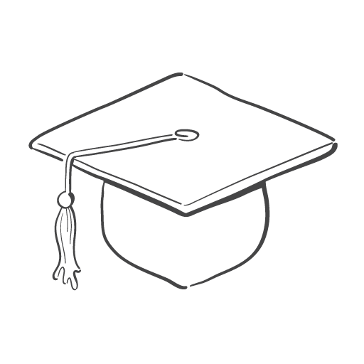 graduating student cap icon